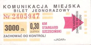 Bilet Stargard 3000/0,30