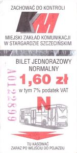 Bilet Stargard 1,60