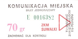Bilet Suwałki 70