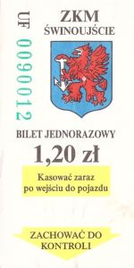 Bilet Świnoujście 1,20