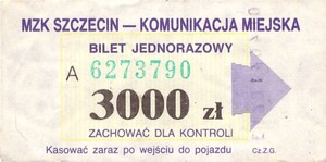 Bilet Szczecin 3000