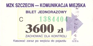 Bilet Szczecin 3600