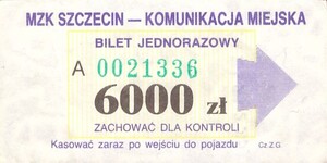 Bilet Szczecin 6000