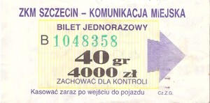 Bilet Szczecin 40/4000