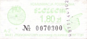 Bilet Szczecin 1,80
