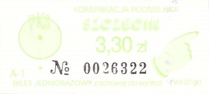 Bilet Szczecin 3,30