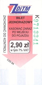 Bilet Szczecin 2,90