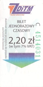 Bilet Szczecin 2,20 VAT