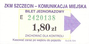Bilet Szczecin 1,80