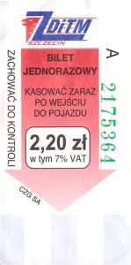 Bilet Szczecin 2,20