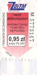 Bilet Szczecin 0,95