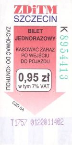 Bilet Szczecin 0,95