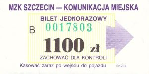 Bilet Szczecin 1100