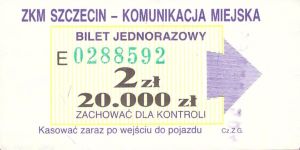 Bilet Szczecin 2/20 000