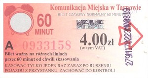 Bilet Tarnów 4,00