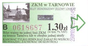 Bilet Tarnów 1,30