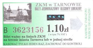 Bilet Tarnów 1,10
