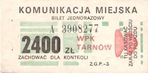 Bilet Tarnów 2400