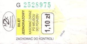 Bilet Tomaszów Mazowiecki 1,10