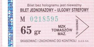 Bilet Tomaszów Mazowiecki 65