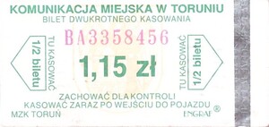 Bilet Toruń 1,15