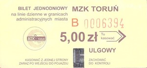 Bilet Toruń 5,00