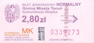Bilet Toruń 2,80