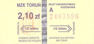 Bilet Toruń 2,10
