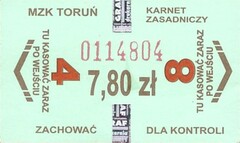 Bilet Toruń 7,80