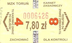 Bilet Toruń 7,80