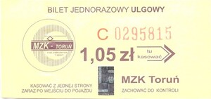 Bilet Toruń 1,05