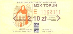 Bilet Toruń 2,10