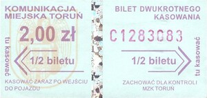 Bilet Toruń 2,00