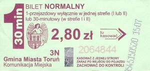 Bilet Toruń 2,80