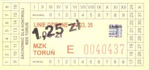 Bilet Toruń przebitka 1,25
