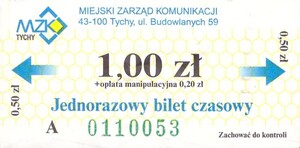 Bilet Tychy 1,00+0,20