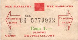 Bilet Warszawa 1