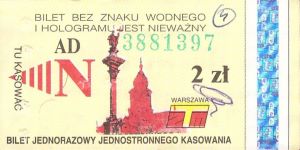 Bilet Warszawa 2