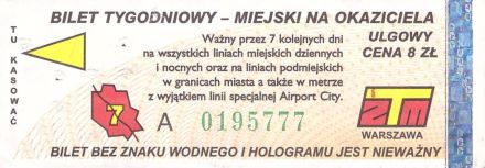 Bilet Warszawa 8
