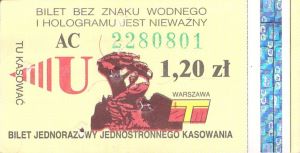 Bilet Warszawa 1,20