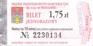 Bilet Włocławek 1,75 No