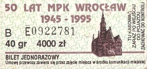 Bilet Wrocław 40/4000