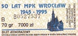 Bilet Wrocław 70/7000