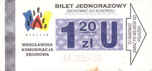 Bilet Wrocław 1,20