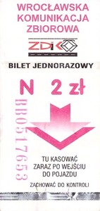 Bilet Wrocław 2 pion
