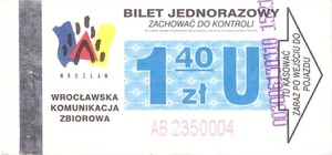 Bilet Wrocław 1,40