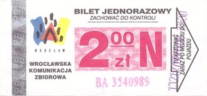 Bilet Wrocław 2,00