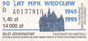 Bilet Wrocław 1,40/14000