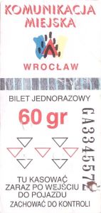 Bilet Wrocław 60 pion