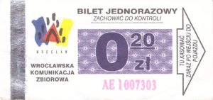 Bilet Wrocław 0,20